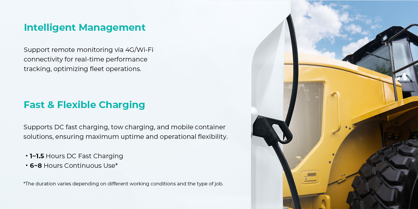 ROYPOW LiFePO4 Batteries for Construction Machinery