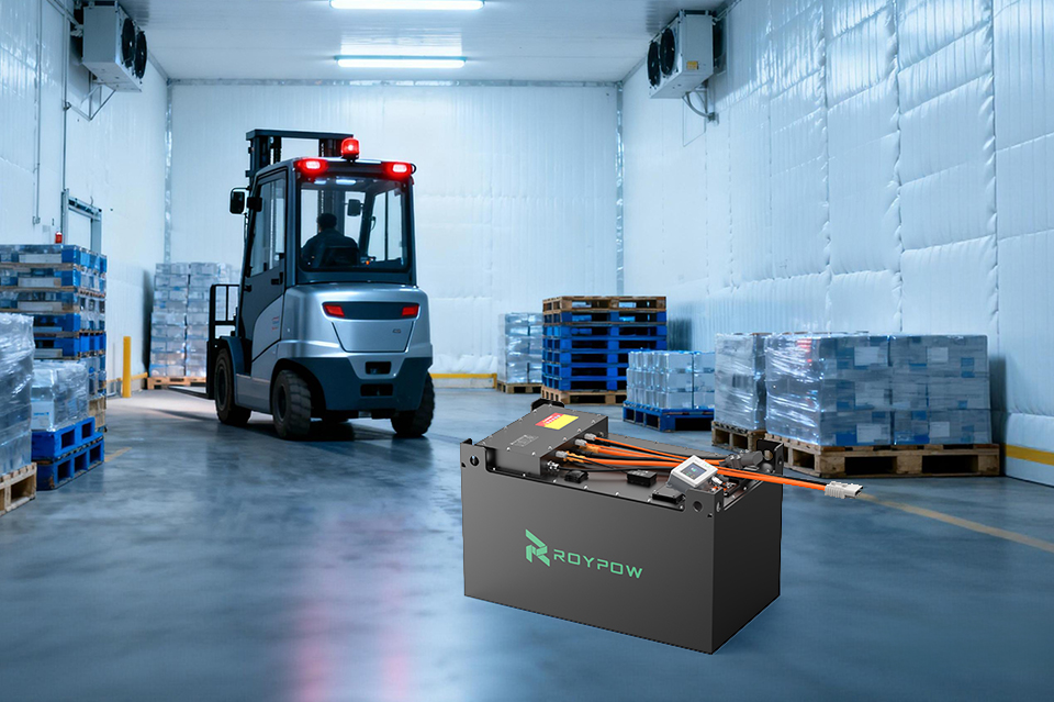 ROYPOW Anti-Freeze Lithium Forklift Battery for Cold Chain and Logistics