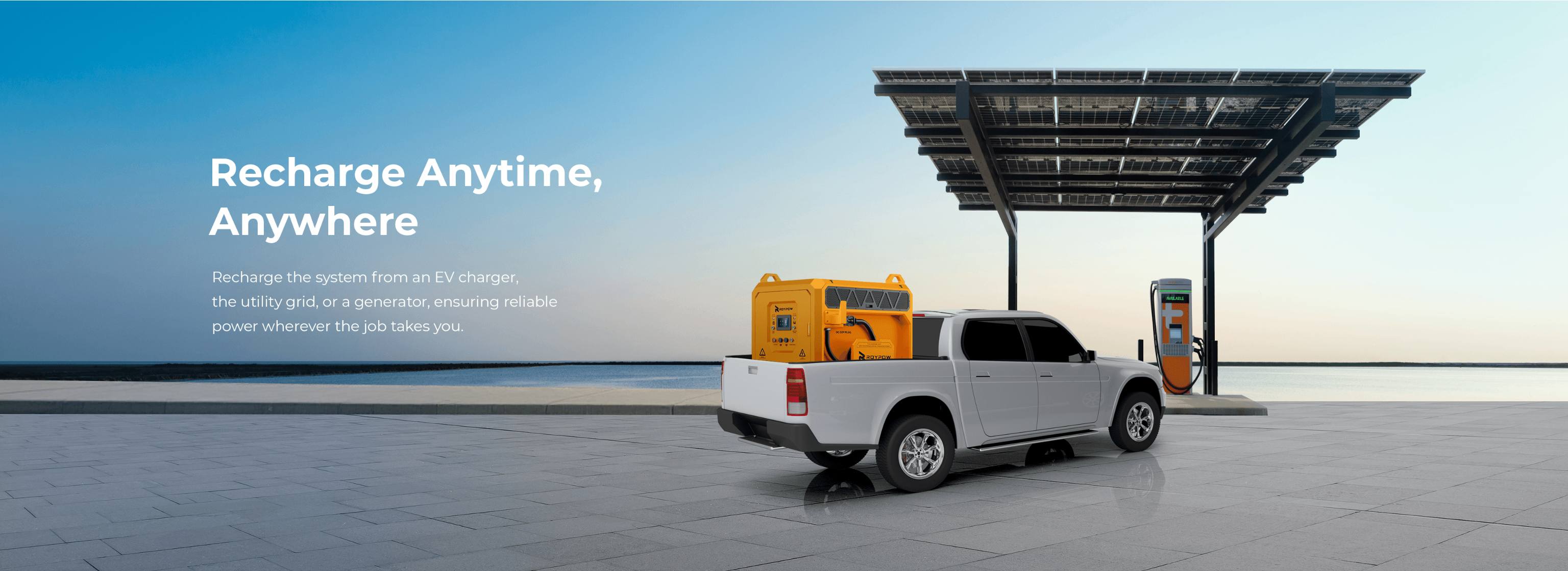 Recharge the system from an EV charger