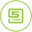 5 years warranty