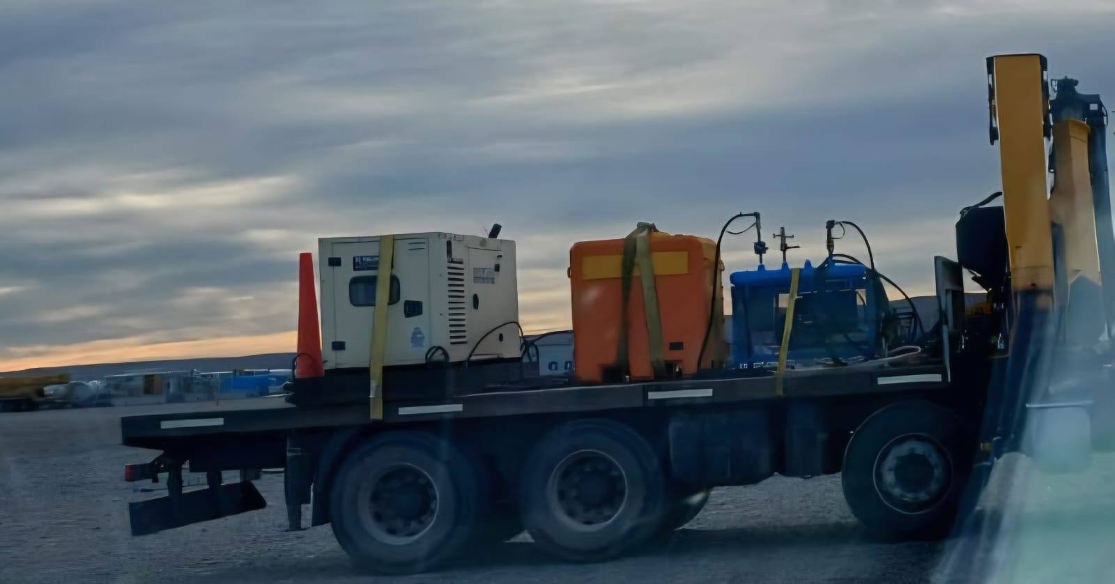 The PC15KT provides emergency power support for oilfield hydraulic testing.